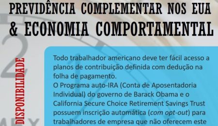 Previdência complementar nos EUA & ECONOMIA COMPORTAMENTAL